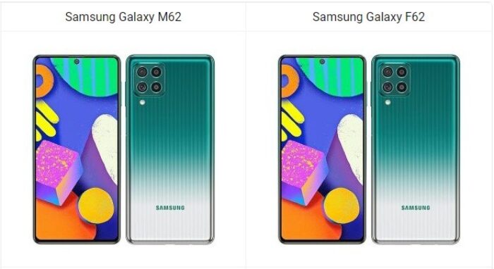 Samsung Galaxy M62 vs Galaxy F62