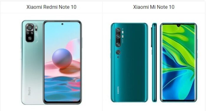 Xiaomi Redmi Note 10 vs Mi Note 10