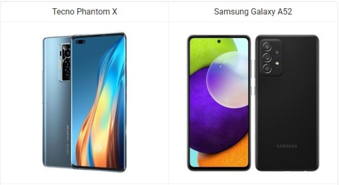Tecno Phantom X vs Samsung Galaxy A52