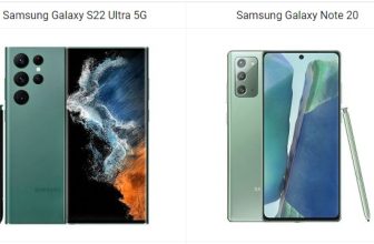 Samsung Galaxy S22 Ultra 5G vs Galaxy Note 20