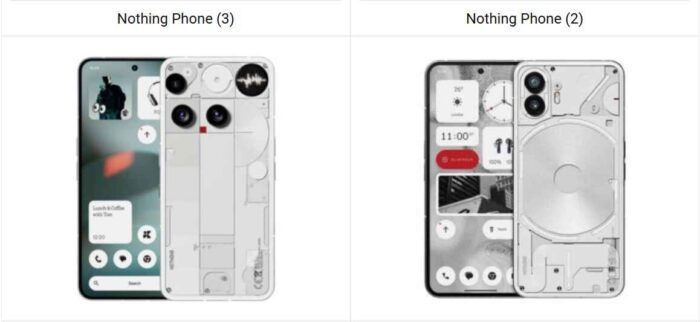 Nothing Phone (3) vs Nothing Phone (2)